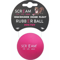 Scream Rubber Ball Pink