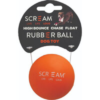 Scream Rubber Ball Orange