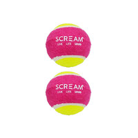 Scream Tennis Ball Mini Pink & Green (2 Pack)