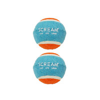 Scream Tennis Ball Mini Orange & Blue (2 Pack)