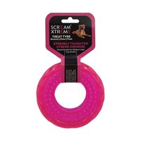 Scream Xtreme Dog Chew Tyre Medium Pink