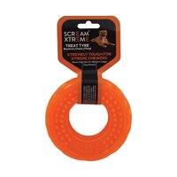 Scream Xtreme Dog Chew Tyre Medium Orange