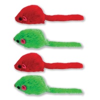 Kitty Play? Christmas Cat Toy Mice 4pk - 11cm