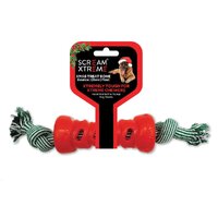 Scream Xtreme Christmas Dog Treat Bone Red Xlarge