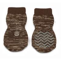 Zeez Water Repellent Non-Slip Dog Socks Large (4 Pack)