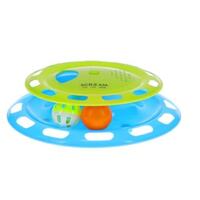 Scream Cat Toy Single Orb Tower Blue & Green
