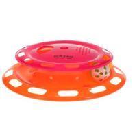 Scream Cat Toy Single Orb Tower Pink & Orange