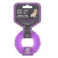 Scream Xtreme Dog Chew Tyre Small Purple