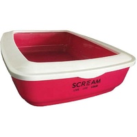 Litter Tray Rectangle with Rim Pink