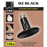 URS Oz Black Ceramic Heat Emitter 100w
