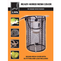 Reptile Light Cover Mesh with Fittings XL Round Black