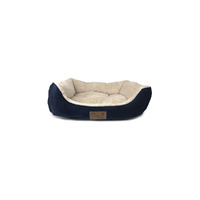 It's Bed Time Plush Dozer Dog Bed Basket Blue Small