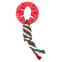 Ruff Play Dog Toy Christmas Ring Tug