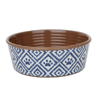 Barkley & Bella Paw Ikat Bowl Indigo