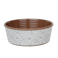Barkley & Bella Paw Ikat Bowl Natural