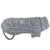 Huskimo Cable Knit Dog Coat Chambray Grey 67cm