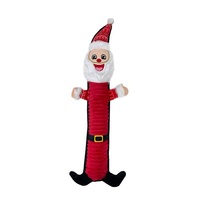 AllPet Xmas Snuggle Santa Stick Plush Dog Toy