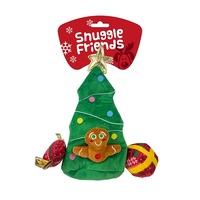 AllPet Xmas Snuggle Burrowing Xmas Tree Dog Toy