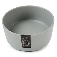 AllPet Ceramic Zen 850ml Grey Dog Bowl 7 x 15.5 x 15.5cm