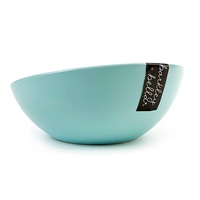 AllPet Ceramic 600ml Blue Ergonomic Dog Bowl 7.8 x 18 x 18cm