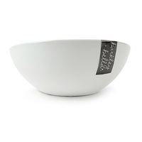 AllPet Ceramic 600ml White Ergonomic Dog Bowl 7.8 x 18 x 18cm
