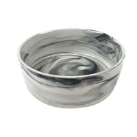 AllPet Ceramic 400ml Marble White Catitude Zen Cat Bowl 5.5x13.8x13.8cm