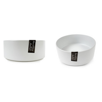 AllPet Ceramic Zen 850ml White Dog Bowl 7 x 15.5 x 15.5cm