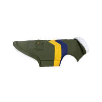 Huskimo Dog Coat Lightning Bolt Olive 40cm