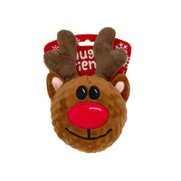 Snuggle Friends Dog Toy Xmas Reindeer Ball