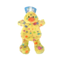 Snuggle Flatties Yellow Spotty Duck Dog Toy