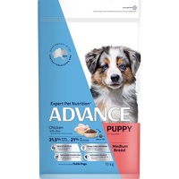 Advance Puppy Medium Breed Dry Dog Food Chicken with Rice 15kg