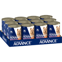 Advance Can Dog Chicken & Turkey with Rice 400g Slab (12x Cans)