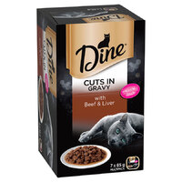 Dine Cuts in Gravy Beef & Liver 85g Box (7x pack)
