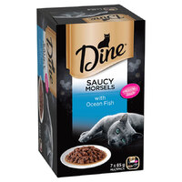 Dine Saucy Morsels Ocean Fish 85g Box (7x pack)