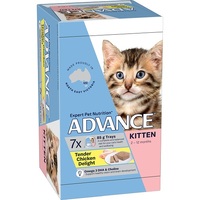 Advance Kitten Wet Cat Food Tender Chicken Delight 7x 85g