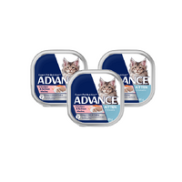 Advance Kitten Wet Cat Food Chicken & Salmon Medley 3x 85g