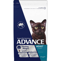 Advance Adult Healthy Weight Dry Cat Food Chicken 1.5kg