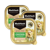 Black Hawk Grain Free Adult Chicken Dog Food Can 100g 3 Pack