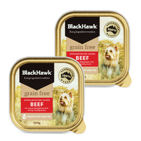 Black Hawk Grain Free Adult Beef Dog Food Can 100g 2 Pack