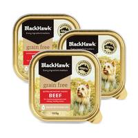 Black Hawk Grain Free Adult Beef Dog Food Can 100g 3 Pack