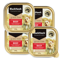 Black Hawk Grain Free Adult Beef Dog Food Can 100g 4 Pack