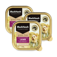 Black Hawk Grain Free Adult Lamb Dog Food Can 100g 3 Pack