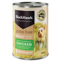 Black Hawk Grain Free Adult Chicken Dog Food Can 400g