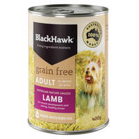 Black Hawk Grain Free Adult Lamb Dog Food Can 400g