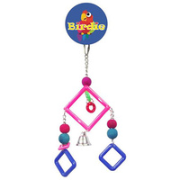 Birdie Small Plastic 3 Squares With Beads
