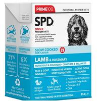 Prime100 SPD Slow Cooked Lamb & Rosemary Dog Food 354g
