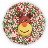 Kazoo Christmas Reindeer Cookie with Sprinkles