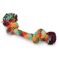 Kazoo Dog Toy Braided Rope Knot Bone Small