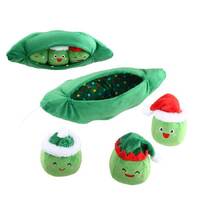 Kazoo Christmas Dog Toy Peas in a Pod