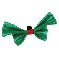 Kazoo Christmas Dog Bow Tie Green Medium
